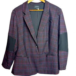 1.State Plaid blazer 18W